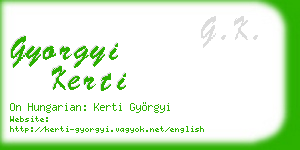 gyorgyi kerti business card